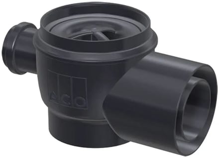 ACO Easy-Flow bodemafvoer DN70/100/1,5Grad/1,6l/s/ Kst houder./ WS50 zij-inlaat DN50, 2700.00.00