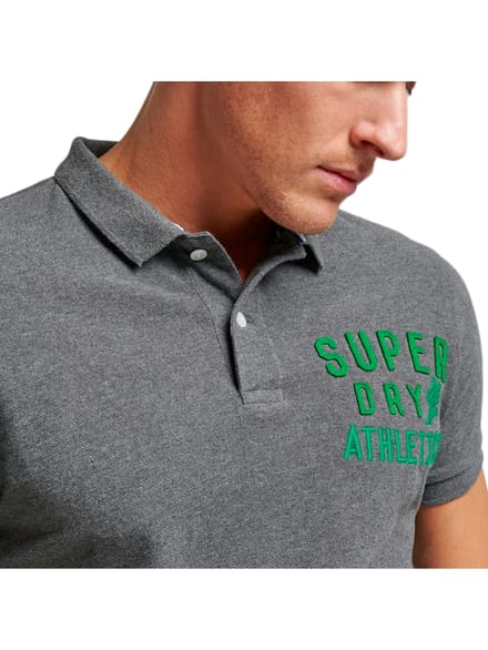 Superdry Vintage Superstate Korte Mouw Poloshirt Grijs S Man