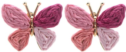 Oorbellen Vlinder – Kunststof – 4x3cm – Roze