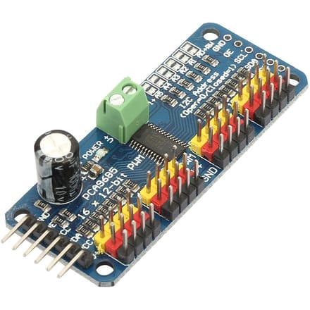 PCA9685 16 Kanalen 12-bit PWM Servo Shield Motordriver I2C Module 40~1000Hz 5V