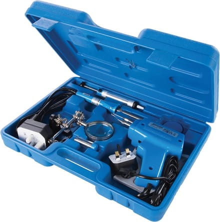 Silverline Complete soldeerset - 9-delig - 30 W en 100 W - inclusief accessoires en draagkoffer