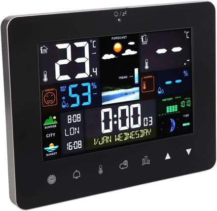 Draadloos Weerstation met Binnen- en Buitenthermometer en Kleurenscherm
