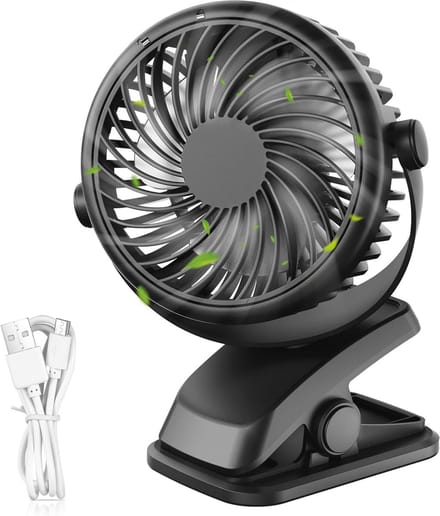 Draagbare Mini-USB Tafelventilator met Oplaadbare Batterij en 3 Snelheden