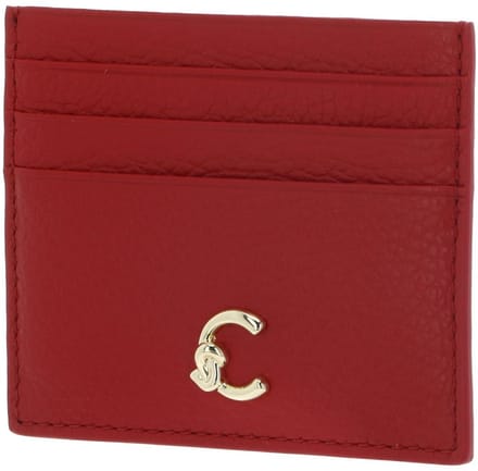 COCCINELLE Leren kaarthouder C-Me Document Holder Grained Leather Scarlet rood