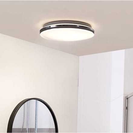 Lindby LED plafondlamp Comora, Ø 35 cm, wit, IP44, 3000K