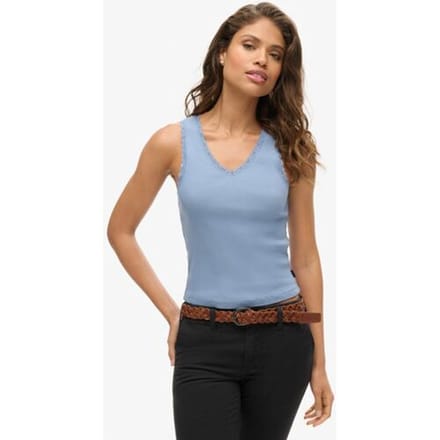 Superdry - Athletic Essentials hemdtopje met kanten rand - Dames - Vesten