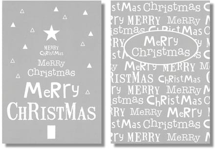 MGPcards - 10 Dubbele wenskaarten - Kerstkaarten / Nieuwjaar - Witte envelop - 10 x 14 cm - 2 Motieven per doosje