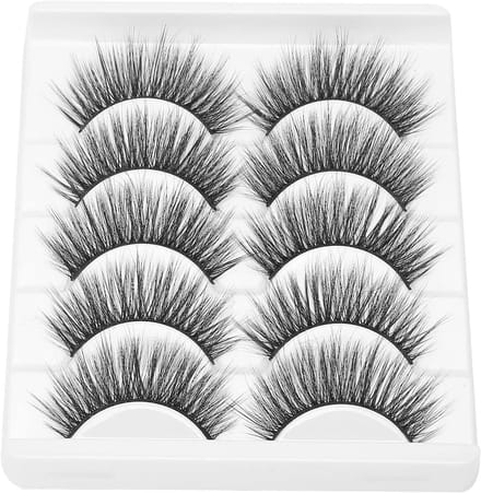 Dik Valse Wimpers Set van 5 Paren, Herbruikbare Make-up Tools voor Volle en Natuurlijke Look