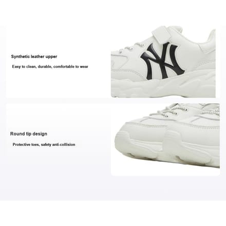 MLB Big Ball Chunky 24SS Antidérapantes Durables Basses Décontractées Baskets Enfants Blanc 7ASHJB14N-50WHS 38 white