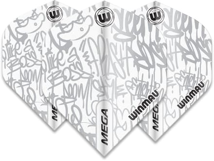 Winmau Mega Standard Graphic White - Dart Flights