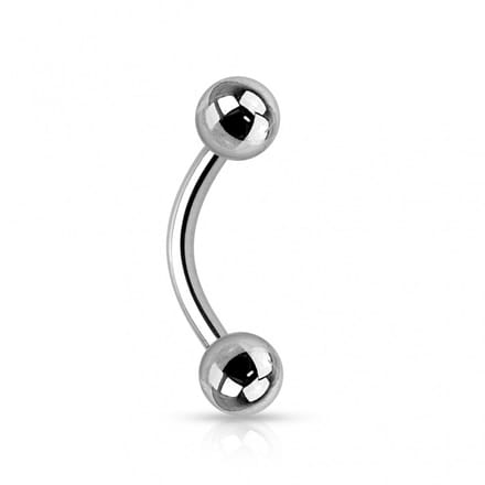 Piercing titanium rond basis extern 1.6x8x4 - zilver - LMPiercings