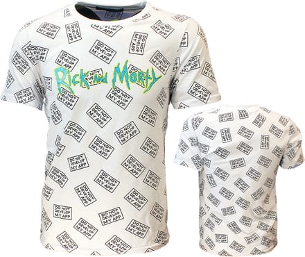 Rick & Morty Do Not Develop My App T-Shirt Wit - XL