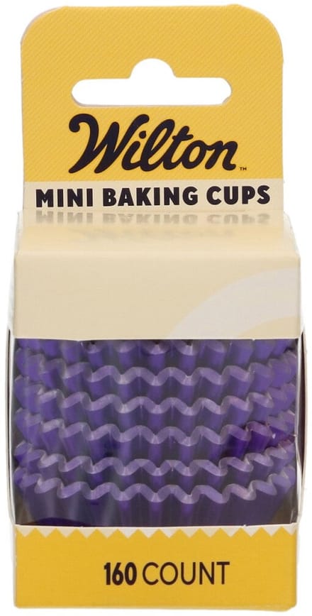 Wilton Mini Metallic Baking Cups - Paars - Set/160 - Cupcake Vormpjes - Muffin Bakvormpjes