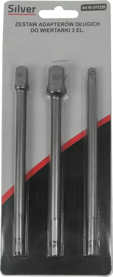 Silver S11226 - Adapterset voor Sockets - 150mm - Staal - 3-delig