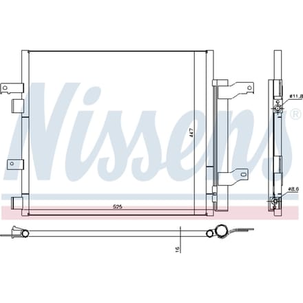 Condensator, airconditioning NISSENS 940536