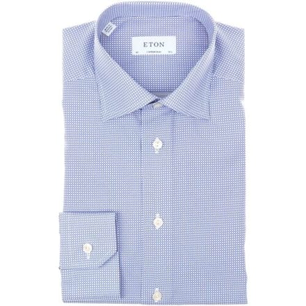 Eton Overhemd Geometric Signature Twill Midden Blauw / male