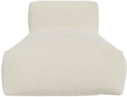 Vente-unique Chaise longue van beige boucléstof NOUMARA