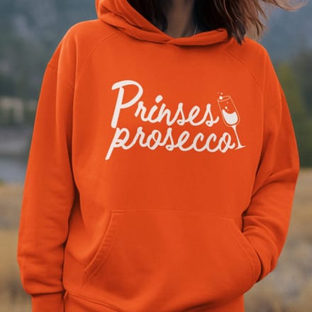 Oranje Koningsdag Hoodie Prinses Prosecco M