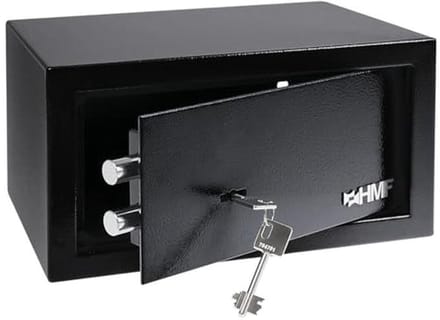 Meubelkluis met sleutel - 31 x 17 x 25 cm, zwart