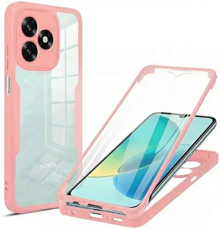 Hoesje geschikt voor HONOR X5c Plus - Techsuit ColorVerse 360 Case met Screenprotector - Roze