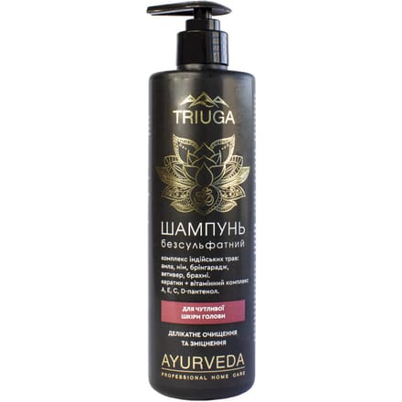 Triuga sulfaat vrij Ayurveda Shampoo - met Indiaas kruidencomplex - amla - bhringaraj - brahmi 500 ml
