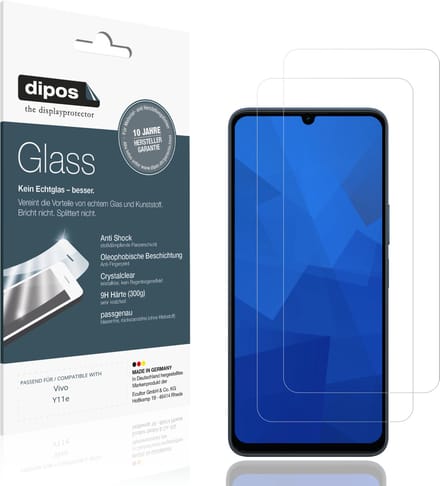 dipos – 2x Pantserfolie geschikt voor Vivo Y11e | 9H Screenprotector