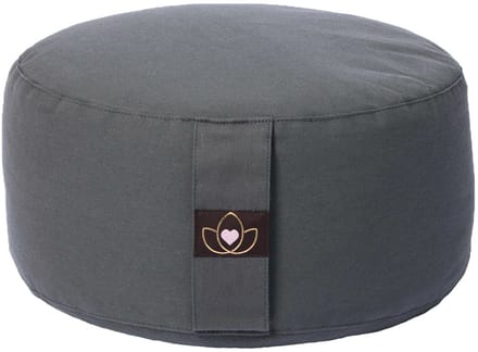 Meditatiekussen eco antraciet rond - Lotus | Yoga kussen