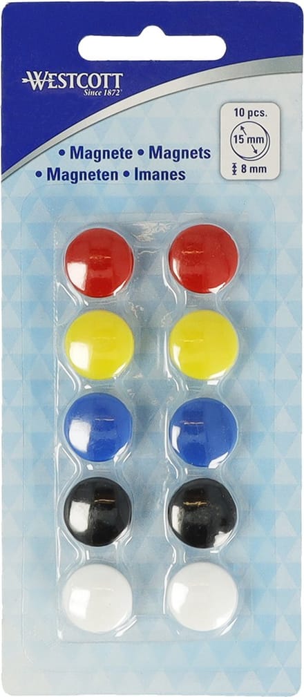 Westcott magneten - 10 stuks - Ø 15x8mm - 100g - AC-E10806