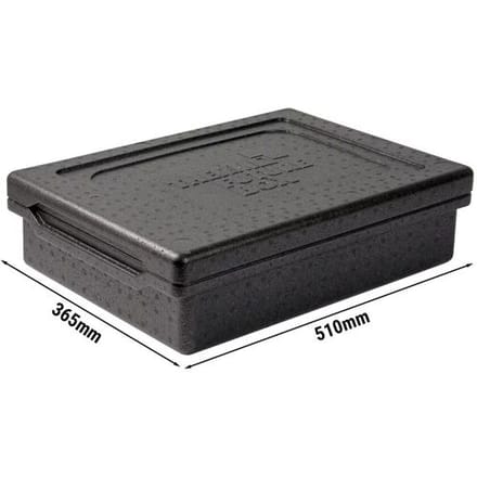 (8 stuks) THERMO FUTURE BOX Thermobox TAKE AWAY Diner - 10 liter - Zwart