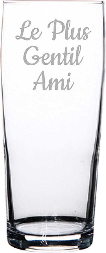 Bierfluitje gegraveerd - 19cl - Le Plus Gentil Ami