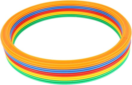 Sport Snelheid Set - Agility Ringen - Training Buiten - 10 Ringen 10 Gespen - 28 Cm Diameter - Veelkleurig