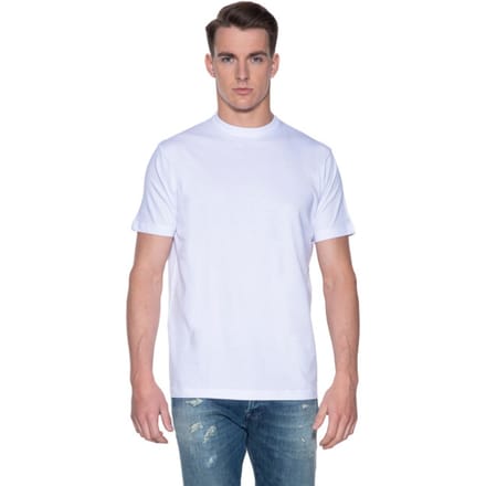 Slater 2500 - BASIC 2-pack T-shirt ronde hals korte mouw wit L 100% katoen