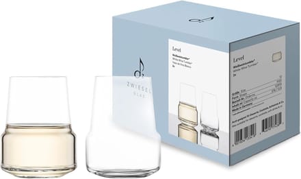 Zwiesel Glas Level Witte Wijntumbler 37,8 Cl met Mousseerpunt - 2 Stuks