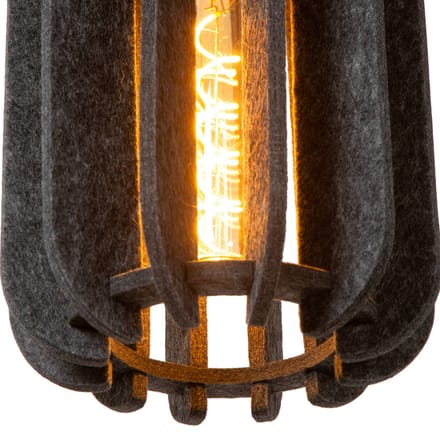 Lucide RAFAL - Hanglamp - Ø 20 cm - 1xE27 - Grijs - Japandi
