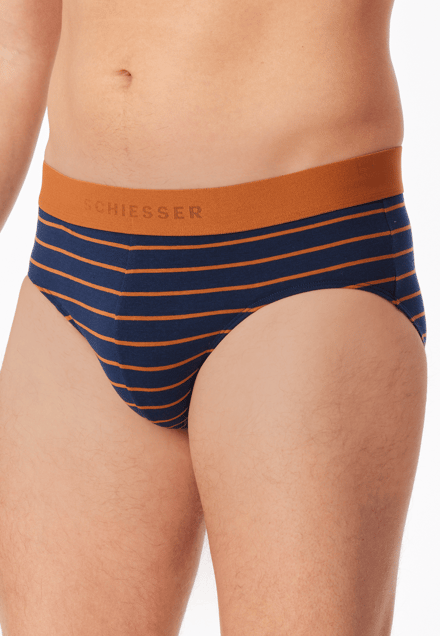 Rio-slips, set van 3, effen/gestreept, donkerblauw - 95/5 6