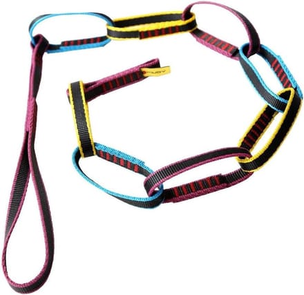 Klimmen Daisy Chain - Werkpositionering Sling - Anker Instellen - Veiliger Instelbaar - 140 cm - Zwart