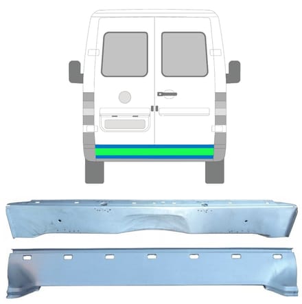 Achterste reparatiepaneel voor Volkswagen LT 1996-2005 / Set