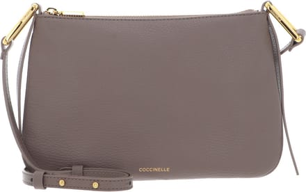 COCCINELLE Leren Schoudertas Magie Mini Bag Grained Leather Warm Taupe