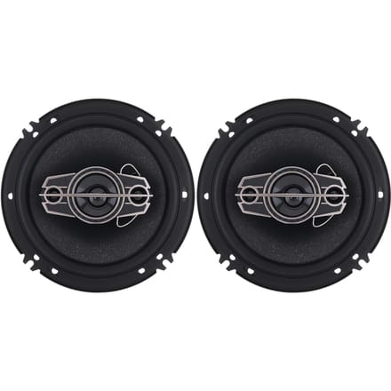 Eén paar 6 inch autostereodeurluidsprekers, 600 watt max., 4-weg, full-range audio, tweeters, coaxiaal black