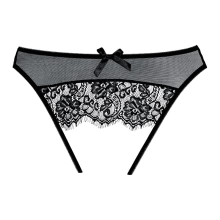 Adore Exposé Panty Open Kruis – Zwart