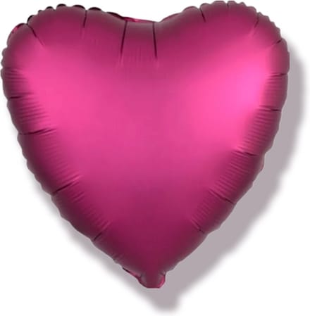 Folieballon bordeaux Hart, liefde , love rood, 40 cm Kindercrea
