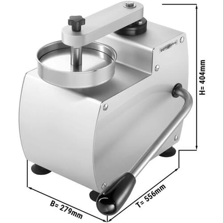 GGM Gastro Manuelle Hamburgermaschine - OHNE Pattieform Zilver
