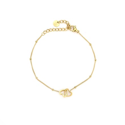 Bijoutheek Armband Hartjes Goud