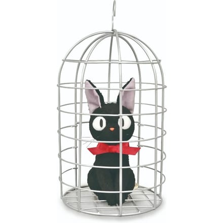 Studio Ghibli Kiki's Delivery Service Medium Plush Jiji Caged
