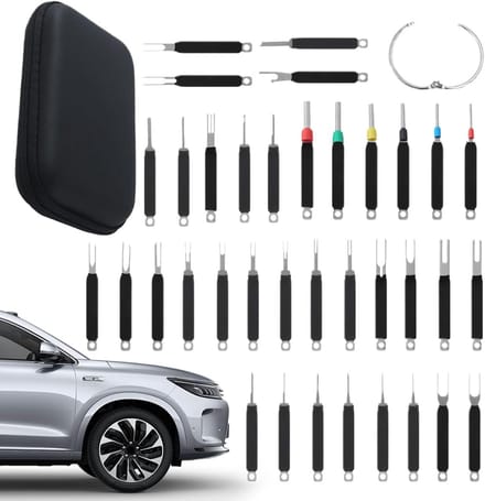 Pin Verwijderaar Set - Connector Trekker - Auto Reparatie - 36 Delig - Compact Formaat - Zwart