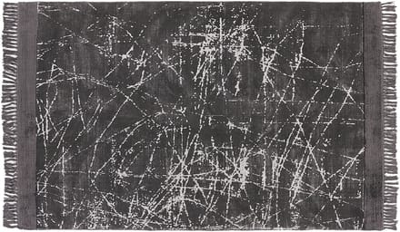 HANLI - Vloerkleed - Donkergrijs - 140 x 200 cm - Viscose