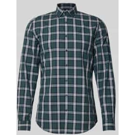 Slim fit zakelijk overhemd van katoen