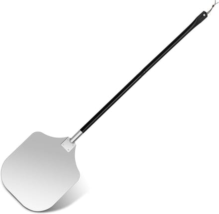 Pizzaschuiver - Pizzaspade Pizzalift - Pizza Bakken - Lange Afneembare Handgreep - 30 cm Diameter - Zilver