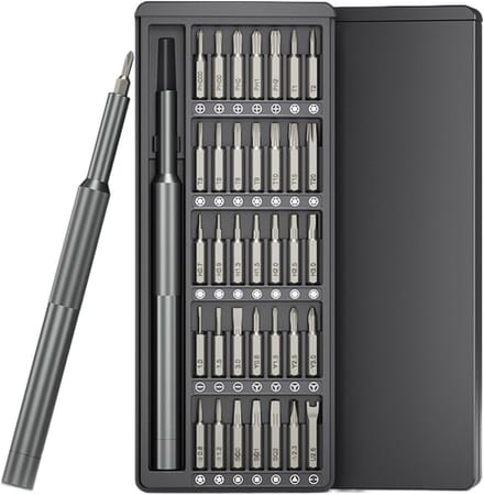Schroevendraaierset - Mini Precisie Gereedschap - Elektronica Reparatie - 37-in-1 Magnetische Bits - Compacte Set - Grijs
