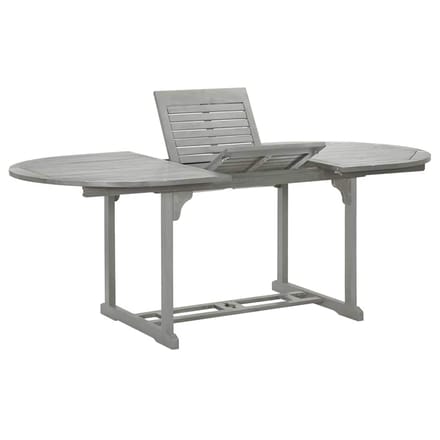 vidaXL - Tuintafel - 200x100x75 - cm - massief - acaciahout - grijs